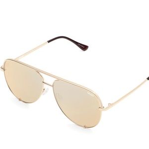 Quay Australia High Key Sunglasses Gold Polarized